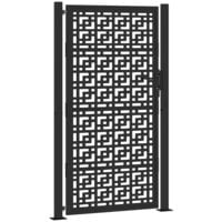 vidaXL Portail de jardin noir 105x180 cm acier conception croisée