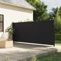 vidaXL Auvent latéral rétractable noir 160x600 cm