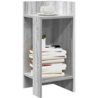 vidaXL Side Table with Shelf Grey Sonoma 25,5x27x60 cm