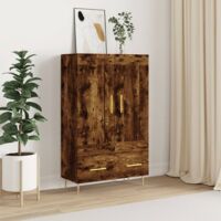 vidaXL Highboard Smoked Oak 69,5x31x115 cm Engineered Wood