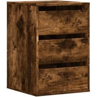 vidaXL Corner Chest of Drawers Smoked Oak 40x41x58 cm Engineered Wood