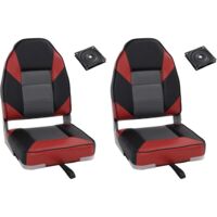 vidaXL 4 Piece Foldable Boat Seat Set High Backrest
