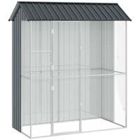 Vidaxl – Cage pour oiseaux extérieure 215 x 110 x 247 cm – Acier galvanisé durable – Design moderne et spacieux – Assemblage facile