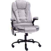 vidaXL Massage Office Chair Light Grey Velvet