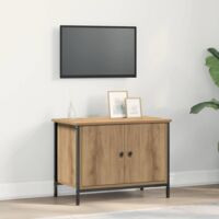 Vidaxl – Meuble TV en bois d'ingénierie 60 x 35 x 45 cm – Finition beige chic – Rangement avec étagères – Design moderne et épuré