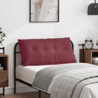 vidaXL Coussin de Dos Bordeaux 100 x 19 x 50 cm tissu