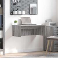 vidaXL Wall-Mounted Desk Grey Sonoma 80 x 45 x 30 cm Engineered Wood