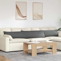 vidaXL Coussins de canapé 2 pcs Gris foncé 200 x 40 cm tissu