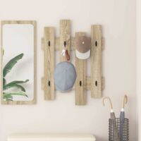 vidaXL Wall-Mounted Coat Rack Wall-mounted Sonoma Oak 60 x 3 x 82 cm