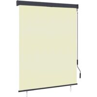 Store roulant d'extérieur 140 x 250 cm Crème vidaXL