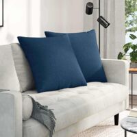 vidaXL Sofa Pillows 2 pcs Blue 60 x 60 cm Fabric