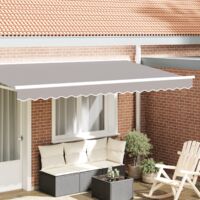 vidaXL Awning Valance Replacement Light Grey 4 m Polyester