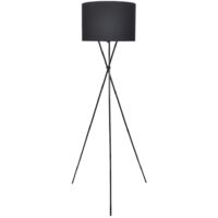 vidaXL Floor Lamp with Stand Black 139 cm (240901)