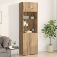 Vidaxl – Buffet mural en chêne artisanal 70 x 42.5 x 40 cm – Rangement ample pour salle à manger et salon – Design rustique élégant