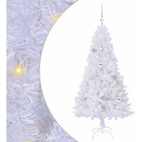 vidaXL Artificial Christmas Tree with Stand White 150 cm PVC and Steel