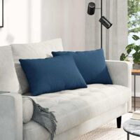 vidaXL Sofa Pillows 2 pcs Blue 60 x 40 cm Fabric