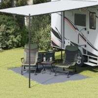 vidaXL Tent Carpet Folding Blue and Grey 300 x 200 cm Polyethylene