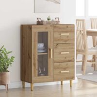 vidaXL Buffet Chêne artisanal 69,5 x 34 x 90 cm Bois d'ingénierie