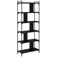 vidaXL Bibliothèque Chêne noir 76 x 32 x 192 cm Bois d'ingénierie