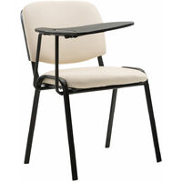 Président de conférence avec nappe en écho chaise rembourrée en cuir diverses couleurs Couleur : Crème