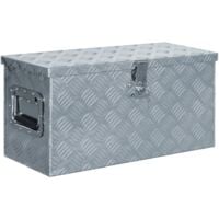 Boîte en aluminium 61,5 x 26,5 x 30 cm Argenté