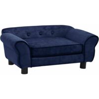 vidaXL Dog Sofa Blue 72x45x30 cm Plush