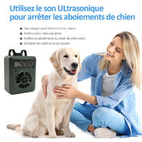 Dispositif anti-aboiement amélioré Mini dispositif de contrôle des aboiements avec 4 niveaux de sensibilité et de fréquence réglables efficaces Dispositifs de contrôle automatique des aboiements de chien à ultrasons pour la plupart des chiens
