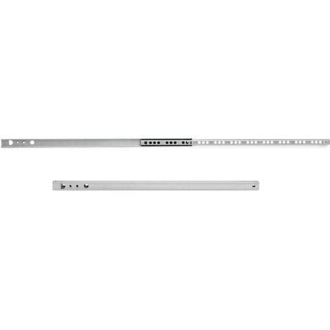 Emuca Lot de 5 jeux de Coulisses pour tiroirs, roulement à billes, hauteur 17mm, profondeur 310mm, sortie partiel, Zingué