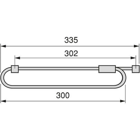 Emuca Porte-vêtements extractible Self pour armoire, 300, Peint en aluminium, Acier et Plastique