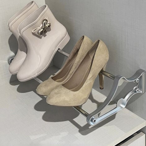 Emuca Range-chaussures Self pour intérieur d'armoire, Peint en aluminium, Acier et Plastique.