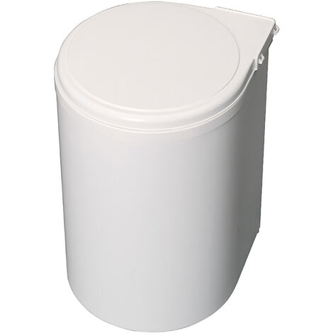 Emuca – Poubelle automatique à fixation sur porte 13 litres – Ouverture automatique à l'ouverture de la porte – Largeur minimum 40 cm – Plastique