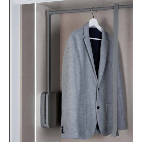 Emuca Penderie rabattable pour armoire Sling, 830 - 1150, Titane   , Acier et Plastique.