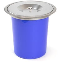 Emuca Bac à déchets encastrable pour plan de travail Recycle, 1 bac amovible 5 litres, Acier inoxydable et Plastique