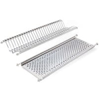 Emuca Egouttoir porte-assiettes pour meuble haut, module 800mm, Acier inoxydable