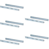 Emuca – Lot de 5 coulisses à billes pour tiroir – Sortie totale – Acier zingué – Hauteur 45mm – Longueur 500mm – Charge max 30kg