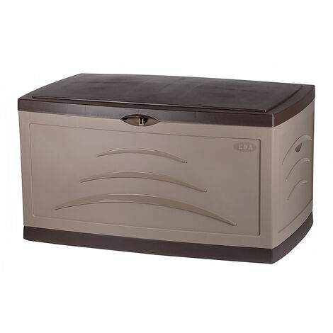 EDA – Coffre de jardin 500L – Plastique cadenassable avec roulettes – Longueur 121 cm – Hauteur 67 cm – Largeur 76 cm – Fabrication française