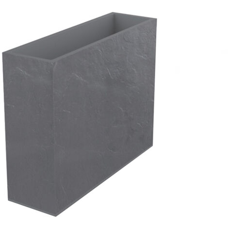 EDA – Jardinière rectangulaire 63L en polypropylène – Résistante au gel et aux UV – Dimensions 99,5 x 29,5 x 78,5 cm – Double paroi