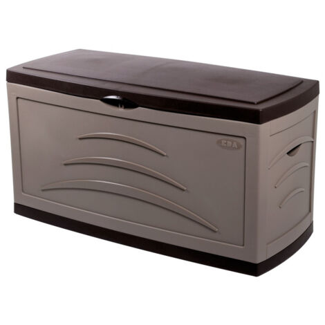 EDA – Coffre de jardin 310L – Résistant aux intempéries – Roulettes pour déplacement facile – Dimensions 121x66x55 cm