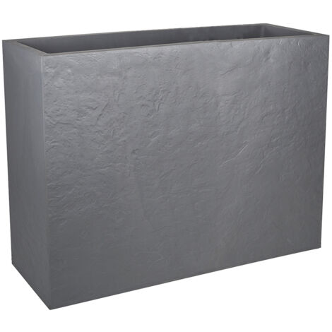 EDA – Jardinière rectangulaire 46L en polypropylène – Résistante au gel et aux UV – Double paroi – Pour intérieur et extérieur