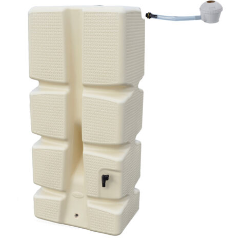 EDA – Récupérateur d'eau de pluie mural 310L – Fixation murale – Cuve en plastique – Robinet inclus – Économie d'eau garantie