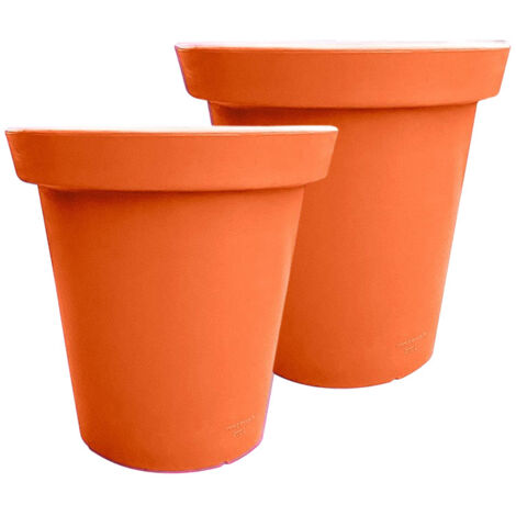 Pot de fleurs rond xxl delight 200l - lot de 2 - plast'up rotomoulage (1/2)