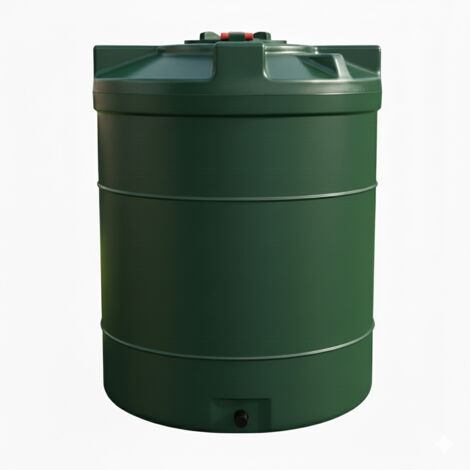 Cuve de stockage eau 3000L – Polyéthylène rotomoulé – Anti UV – Hauteur 1900 mm – Diamètre 1294 mm – Pour récupération d'eau de pluie – Plast'Up Rotomoulage