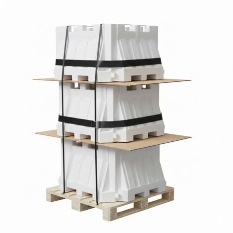 Séparateur de voie lestable blanc - k16- lot de 9 (1/4)