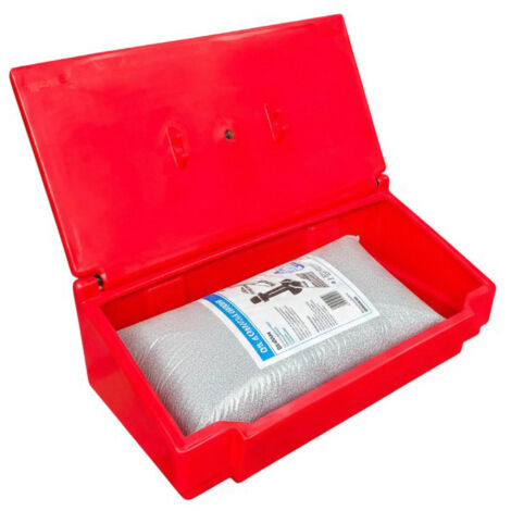 Bac Multiusage 50L Rouge – Stockage De Sable, Sel Ou Outils – Fabrication Française – Couvercle Inclus