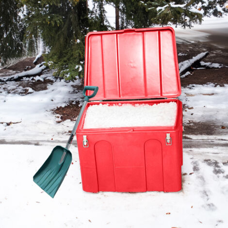 Bac à sable incendie/ à sel de déneigement 140l + pelle (1/4)