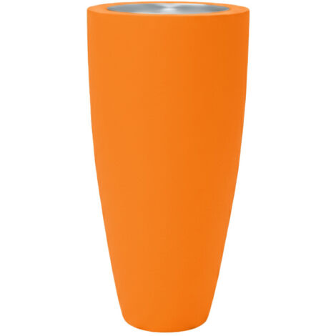 Pot conique 3-en-1 table inox : jardinière, mange-debout et bac à glaçons - plast'up rotomoulage (1/4)