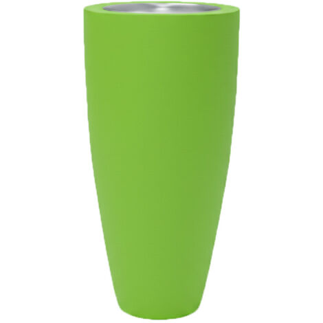 Pot conique 3-en-1 table inox : jardinière, mange-debout et bac à glaçons - plast'up rotomoulage (1/4)