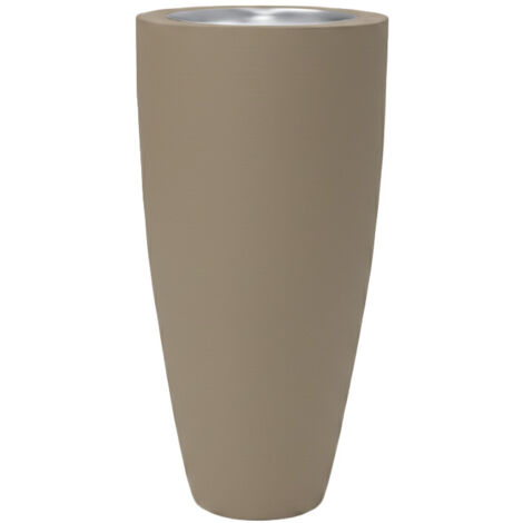 Pot conique 3-en-1 table inox : jardinière, mange-debout et bac à glaçons - plast'up rotomoulage (1/4)