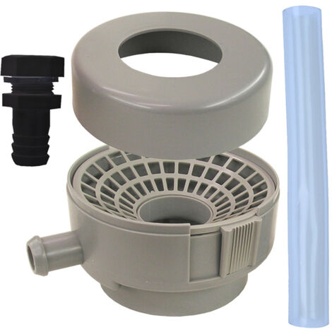 Kit raccord chéneau pour récupérateur d'eau – Adapté gouttières Ø70-100 mm – Installation rapide – Plastique gris durable – Bellijardin