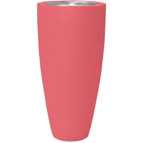 Pot conique 3-en-1 table inox : jardinière, mange-debout et bac à glaçons - plast'up rotomoulage (1/4)